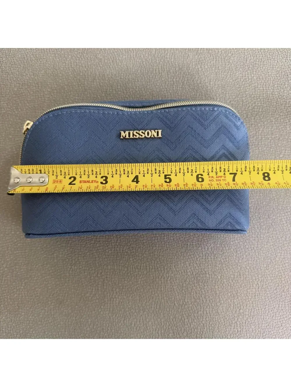 Missoni x Delta Blue Chevron Zip Cosmetic Pouch